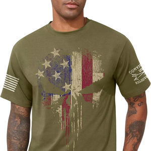 Camiseta de Algodón Tejida Personalizada para Hombre, Cuello Redondo, Manga Corta, Estilo Casual Urbano, Secado Rápido, Transpirable y Ecológica - Product Image 1