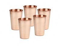 Verre en cuivre artisanal haut de gamme, gobelet à eau en cuivre pur, ensemble de vaisselle élégant, grande capacité avec bouchon de paille