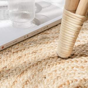 Alfombra de Yute Nueva, Tejido Plano con Bucle, Trenzada, Impermeable, Ecológica, Antideslizante, Lavable a Máquina, Reversible, para Hogar, Bar, Ejercicio - Product Image 6