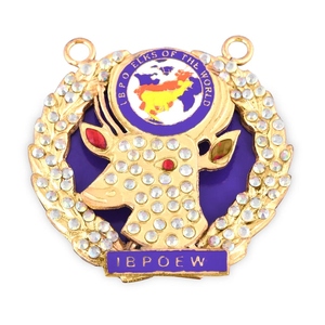 Grand Maître Loge Bleue Maçonnique, Bijou de poitrine en laiton doré 3D, Emblème croix et équerre, Badge nominatif personnalisé, Régalia rigide - Product Image 4