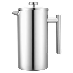 Cafetière à piston isotherme double paroi en acier inoxydable de 1,5 litre (51 oz) pour café et thé - Product Image 1
