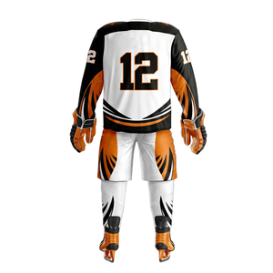 Uniforme de hockey sobre hielo de marca privada, conjunto de jersey y pantalones, nombre del equipo personalizado, número, logotipo, proveedor de fábrica para jóvenes, adultos y tallas grandes - Product Image 3