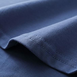 Chemises pour hommes en coton 100% doux, col rond, coupe ample, style streetwear décontracté, manches courtes, fabrication OEM ODM - Product Image 2