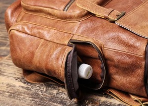 Masterpiece Vintage Leather <b>Backpack</b> <b>Waterproof</b> Anti-Theft Laptop Rucksack Genuine Leather Unit LBP-0436 - Product Image 5