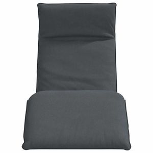 Grand transat pliable en tissu Oxford gris avec structure en métal et mousse, durable et portable - Product Image 4