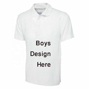 Polo décontracté pour garçon de toutes tailles avec logo personnalisé Chemises à manches courtes écologiques respirantes et brodées en 100% coton - Product Image 3
