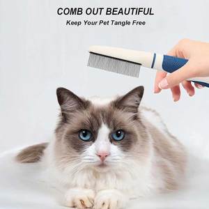 Peine para Mascotas con Mango Antideslizante y Control de Desprendimiento de Pelo, Punta Redondeada para Piel Sensible - Product Image 4