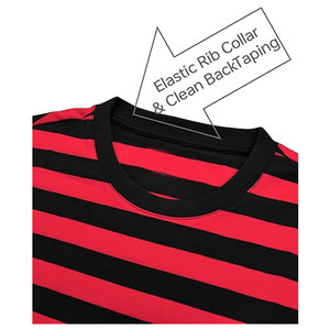 Camiseta a Rayas para Hombre, Manga Corta, Cuello Redondo, Algodón, Ligera, Informal, Cómoda, para Uso Diario, a la Moda - Product Image 3