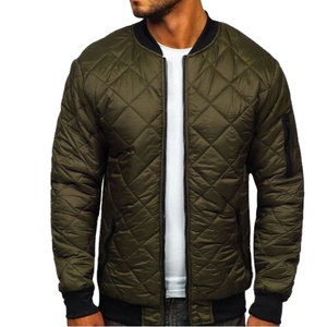 Men's High Street Style Casual Winter Bomber <b>Jacket</b> Custom Color Best Quality <b>Padded</b> Stand Collar for Outdoor Use - Product Image 1