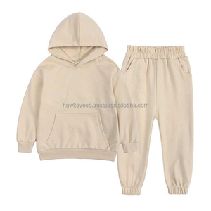 Conjunto de sudadera y Jogger de dos piezas de lana para niños hecho a medida de alta calidad y venta al por mayor - Product Image 5
