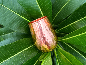 Gobelet en cuivre au design unique avec finition mate, verre en cuivre pour boire de l'eau - Product Image 3