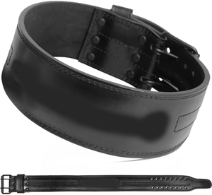 Ceinture de musculation Samroz Sports 6MM en cuir véritable - Ceinture de puissance à double boucle robuste de 4 pouces de large - Soutien dorsal solide et stabilisant - Product Image 4
