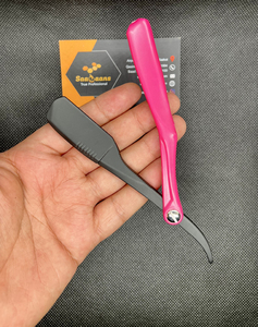 Afeitadora de Estilo Japonés para Hombre, de Una Sola Cuchilla, Personalizada, Profesional, de Acero Inoxidable, con Mango de Plástico Negro - Product Image 4