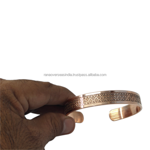 Traditional Handmade Pure <b>Copper</b> Bangle Arthritis Relief Therapy Adjustable Cuff <b>For</b> Women And <b>Men</b> - Product Image 1