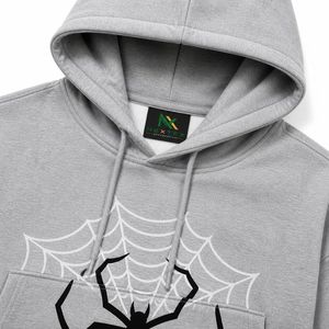 Sweat-shirt à capuche personnalisé avec motif toile d'araignée, pull-over pour homme, streetwear, Halloween, fabrication OEM, vente en gros - Product Image 1