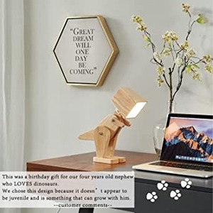 Lampe de table dinosaure la plus vendue avec corps flexible, LED rechargeable blanc chaud, lampe décorative unique et amusante, fournisseur en gros - Product Image 4