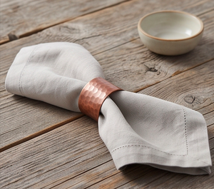 Anneaux de serviette martelés couleur cuivre, porte-serviettes en métal rond, durable, parfait pour la décoration de table - Product Image 5