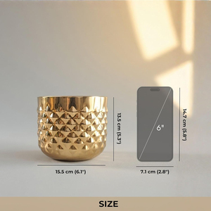 Metal Indoor Pineapple Golden Planter Pineapple Texture Modern Plant Pot <b>Drawing</b> Room Balcony Office Decor for <b>Small</b> Plants Pots - Product Image 3
