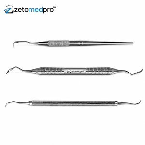 ชุดอุปกรณ์ขูดหินปูนฟันแบบปลายเดี่ยวและอุปกรณ์ขูดหินปูนฟันชนิด Periodontal Scaler รุ่น Premium Dental Ball Series ผลิตจากสแตนเลสสตีล สำหรับมืออาชีพ OEM Zetomed Pro - Product Image 1