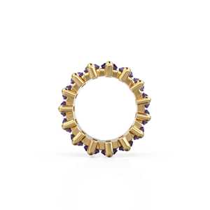 Tiara de Oro de 14k con Amatista Púrpura y Cuentas Baguette / Cuentas Europeas de Amatista / Cuentas Rondelle de Amatista / Adorno de Amatista en Oro Sólido - Product Image 5