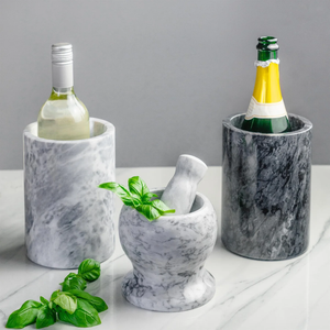 Cubetas de Hielo de Lujo con Diseño de Mármol y Perillas de Acero Inoxidable, Accesorios de Bar, Enfriador de Botellas de Vino y Bebidas - Product Image 5
