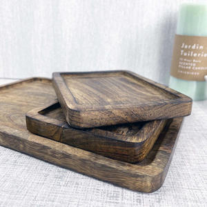 Bandeja de Madera Hecha a Mano de la Mejor Calidad, Duradera, Ecológica, para Servir, Decorativa, para Uso en el Hogar y la Cocina, con Diseño Elegante - Product Image 1