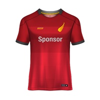 Nouvelle Saison Maillots de Football Personnalisés Imprimés par Sublimation Respirants Séchage Rapide Légers 100% Polyester Manches Courtes Équipe Personnalisable