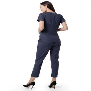 2024 Logo personnalisé confortable élastique à manches courtes hôpital gommages toile en Polyester pour médecins infirmières conception extensible pour la chirurgie - Product Image 3
