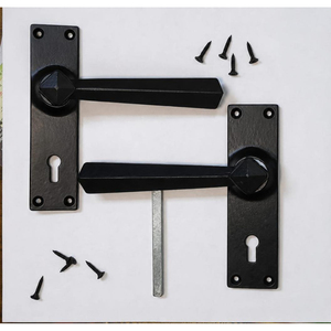 Heavy Duty Black Cast Iron Cabin Hook And Eye Latch Rustic Barn Door Privacy <b>Lock</b> Catch <b>For</b> <b>Wooden</b> Gates Sheds And <b>Windows</b> - Product Image 6