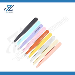 Professional Slanted Tip Eyebrow Tweezers with False Eyelash Clip Stainless Steel Precision Beauty Makeup <b>Tool</b> Made in Pakistan - Product Image 6
