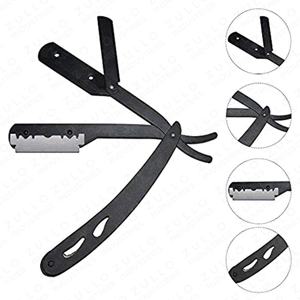 Premium Powder Coated Leaf Handle Barber <b>Straight</b> <b>Razor</b> Stainless Steel Custom Logo OEM Private Label for Men - Product Image 6