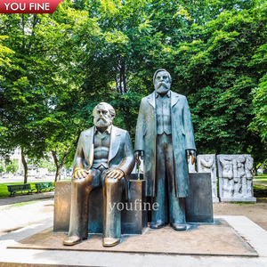 Grande Statua in Bronzo per Esterni, Scultura Commemorativa di <span class=keywords><strong>Marx</strong></span> ed Engels - Product Image 2
