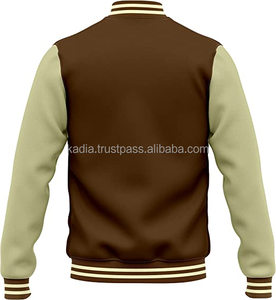 Chaqueta de piel de vaca para hombre con bordado universitario Chaqueta de moda con patrón de letras - Product Image 6