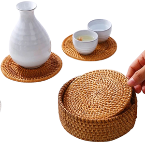 Posavasos de Ratán Natural Personalizados Hechos en Vietnam, Hechos a Mano, Ecológicos, para Bebidas, OEM ODM Disponible - Product Image 1