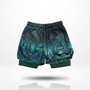 Double <b>Layer</b> Mesh Solid Eco-Friendly Breathable Quick Dry Unisex Shorts Front Heat-Transfer Printing Gym - Product Image 3
