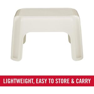 Bisque Lightweight Step-Stool Holds up to 300 Pounds for <b>Kitchen</b> & Bath <b>Storage</b> - Product Image 2