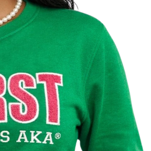 เสื้อสเวตเชิ้ตสีเขียว PHIRST สำหรับผู้หญิง แขนยาว คอกลม ผ้าฟลีซ สวมใส่สบาย สีชมพู ตัวอักษรแฟชั่น เสื้อผ้าลำลอง - Product Image 3