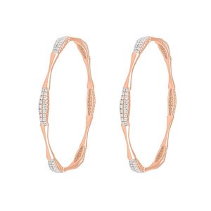 Brazalete de Oro Rosa de 14K con Diamantes Cultivados en Laboratorio, Diseño Multi-estación - Product Image 3