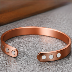 กำไลข้อมือทองแดงแท้แบบเรียบหนา ดีไซน์สวยหรูทันสมัย - Product Image 2