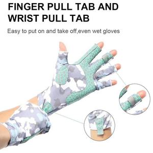 Servicio ODM personalizado, guantes de pesca suaves y transpirables para hombre y mujer, material de nailon y spandex, antideslizantes y duraderos. - Product Image 4