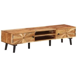 Supporto TV in legno massello di Acacia 57.1 \ "x13.8 \" x13.8 \ "-supporti TV durevoli ed eleganti - Product Image 1