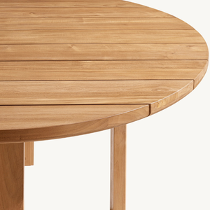 Mesa redonda en oferta, hecha de madera de teca resistente y ecológica para uso en exteriores o restaurantes al aire libre, diseño moderno. - Product Image 6