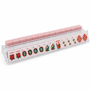Juego Completo de Mahjong Americano para Fiesta de Navidad, Color Rosa, 160 Piezas, Acrílico, Diseño Exclusivo, Fácil de Leer, Fichas de Mahjong para Fiesta - Product Image 3