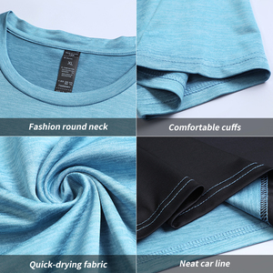 Ensemble de sport d'été pour homme, dégradé, respirant, 2 pièces : chemise à manches courtes et short de survêtement - Product Image 5