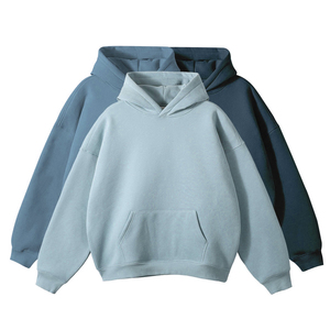 Sudadera con Capucha Unisex, Color Sólido, Forro Polar, Informal, para Otoño, Corte Regular, Diseño con Bolsillos, 100% Algodón Tejido, Resistente al Viento - Product Image 1