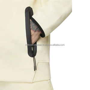 Ensemble de survêtement personnalisé pour hommes, veste zippée avec logo brodé, pantalon de jogging, vêtements de sport OEM, fournisseur en gros - Product Image 5