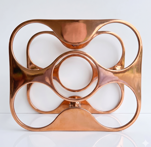 Wine Glass Holder Metal Stemware Rack Geometric Design Home Furniture Display Stand <b>Freestanding</b> Geometric Wine Bottle - Product Image 5