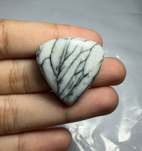 Cabujón de Jaspe Pinolita Natural, Piedra Preciosa de Diseño Suelta, Suministro para Fabricación de Joyería Curativa, Blanco y Negro - Product Image 3