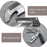 Ouvre-boîte EDC ultra-compact avec ouvre-bouteille intégré, outil de survie portable pour le camping et la randonnée en plein air