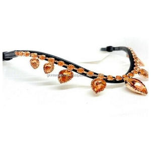 Bracelet de sourcils de cheval en cuir noir, tendance, boucles réglables, hauts pendentifs rouges, chaîne pendante, accessoire de mode, nouvelle collection - Product Image 3